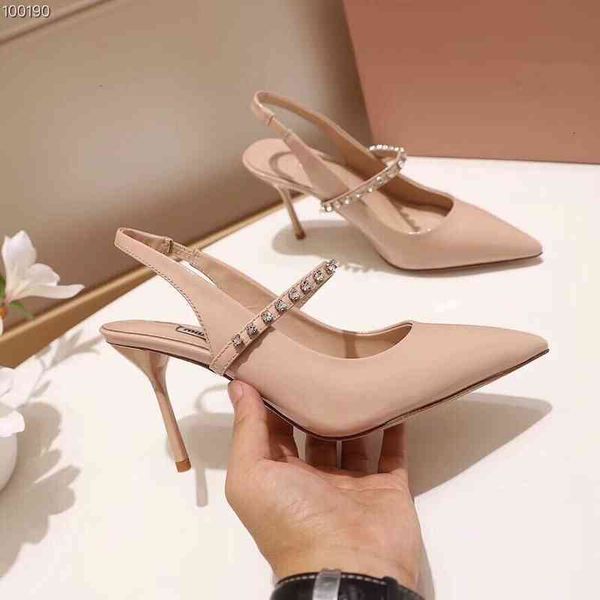 

slippers stiletto heel sandals for summer made of lacquered leather thin tip low shoes women's must-see 7ciu, Black