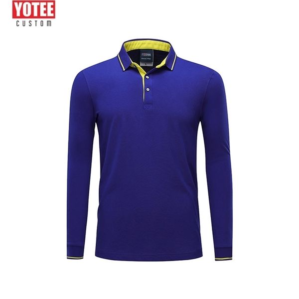 YOTEE Custom Langarm-Poloshirt für Herren. Fügen Sie Ihr eigenes Textbild auf Ihrem personalisierten T-Shirt-Poloshirt 220402 hinzu