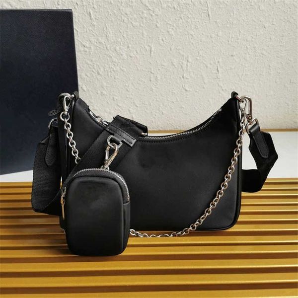 

nylon handbags hobo shoulder bag designer bags women tote chains fashion crossbody bag wallet with box