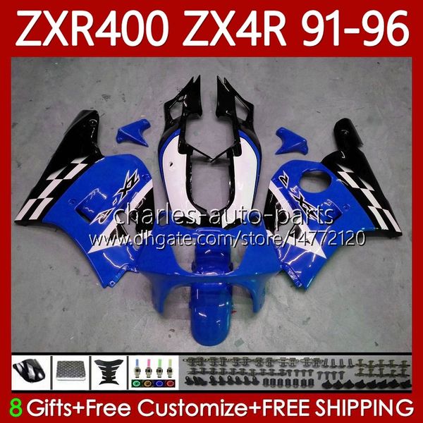 Kit carenature per KAWASAKI NINJA ZX4R 400CC ZXR-400 Nero blu 1991 1992 1993 94 95 96 Carrozzeria 138No.96 ZXR 400 CC ZX-4R ZX 4R Carenatura ZXR400 91 92 93 1994 1995 1996 Corpo