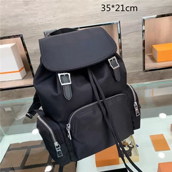 

men's women backpacks school bags black nylon lopbackpack students shoulder bag cross body pockets