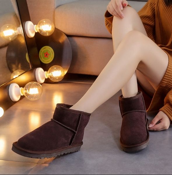 2022 botas de neve de inverno quente clássicas damas menores botas de natal dama minis sapatos castanha chocolate cinza preto venda