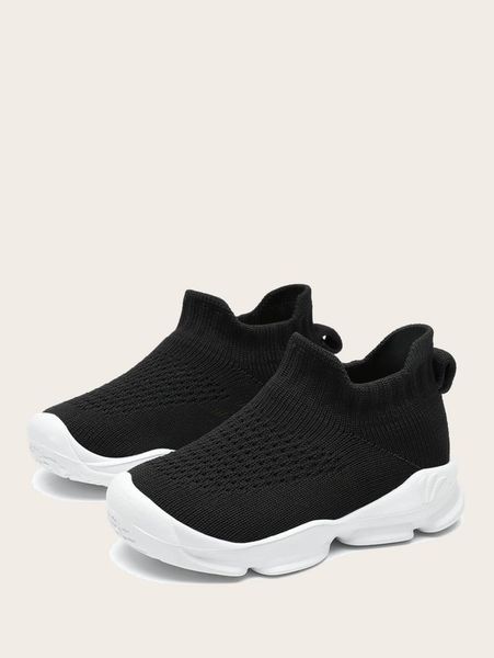 

boys minimalist slip on hollow out sneakers she, Black
