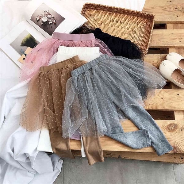 

girl cake pants mesh girl pants children dot pattern children's sweatpants spring autumn children's clothes 210412, Blue