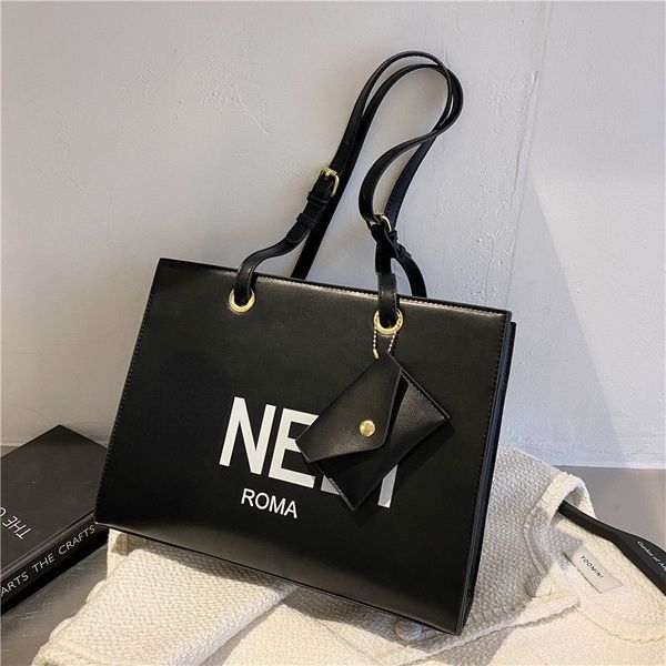 

designer s f family horizontal style hand fashion op73 standard letter large capacity one shoulder high-grade sense tote bag women's ba