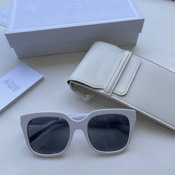 

sunglasses 2022 new fashionable white frame black gray lens concave shape artifact, White;black