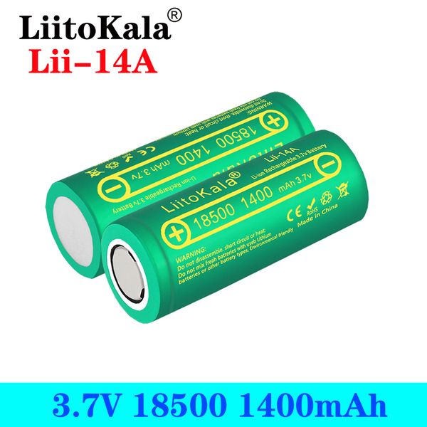 LIITOKALA LII-14A 18500 1400 bateria recarregável 3.7V para Tocha atacado de segurança de varejo íon de lítio