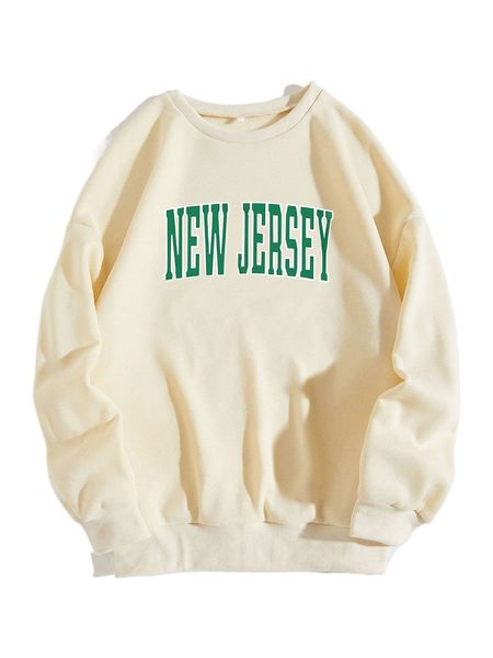 

letter graphic thermal lined sweatshirt u3kq#, Black