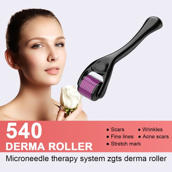 Rótulo privada Face 540 Derma roller Pure Microneedling Máquina de terapia de titânio de agulhas de 0,25 mm