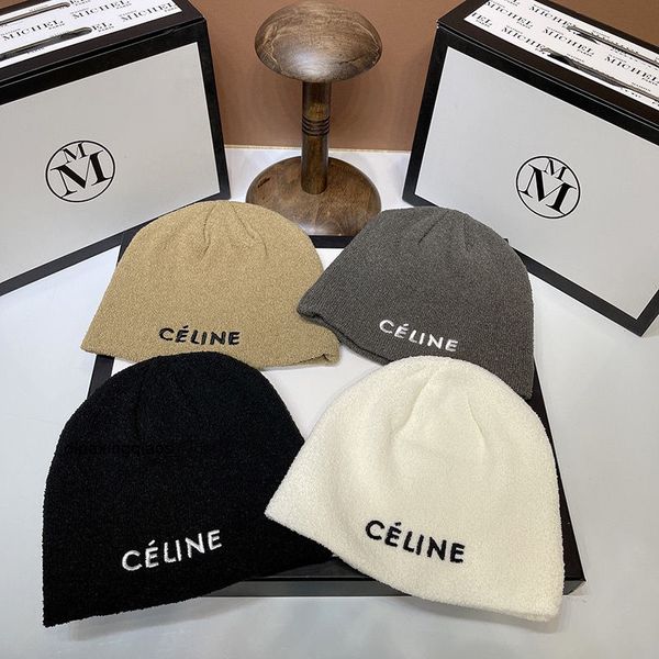 

celina designer ball caps baseball knitted autumn and winter new letter embroidered wool warm ear protection tide brand sailin baotou cold h, Blue;gray