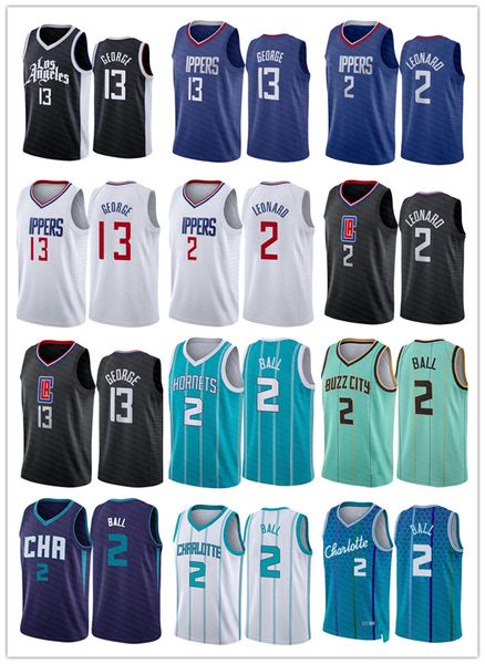 

new 2022 lamelo 2 ball 2 paul 13 george kawhi basketball jerseys leonard clipper mens 75th anniversary charlottes t-shirt high quality, Black;red