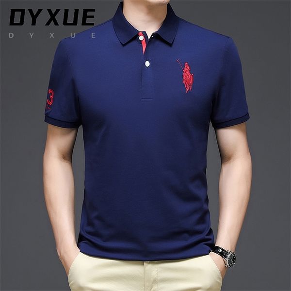 

high end fashion brand cotton summer big horse men short sleeve polo shirts embroidery mens clothes casual 220418, White;black