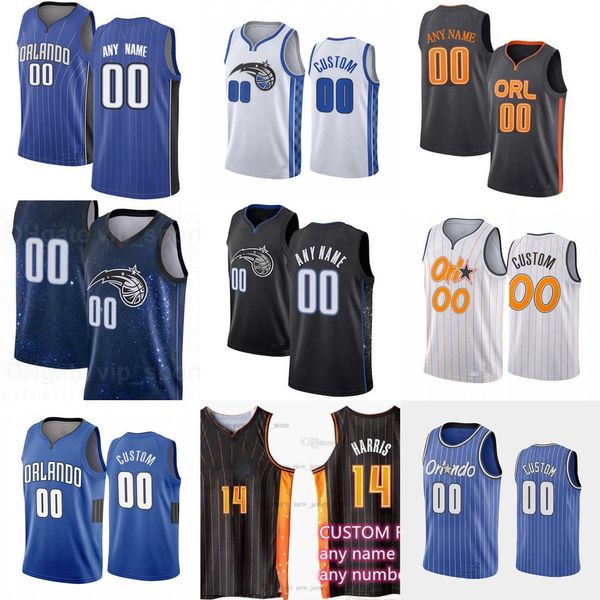 

75th custom men women youth 7 michael carter-williams 13 r.j. hampton 14 gary harris jonathan 1 isaac orlando''magic''ba, Black;red