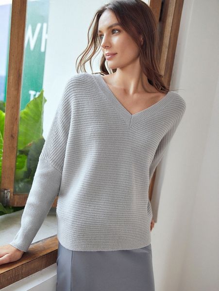 

motf premium cashmere blend drop shoulder sweater i48d#, White;black