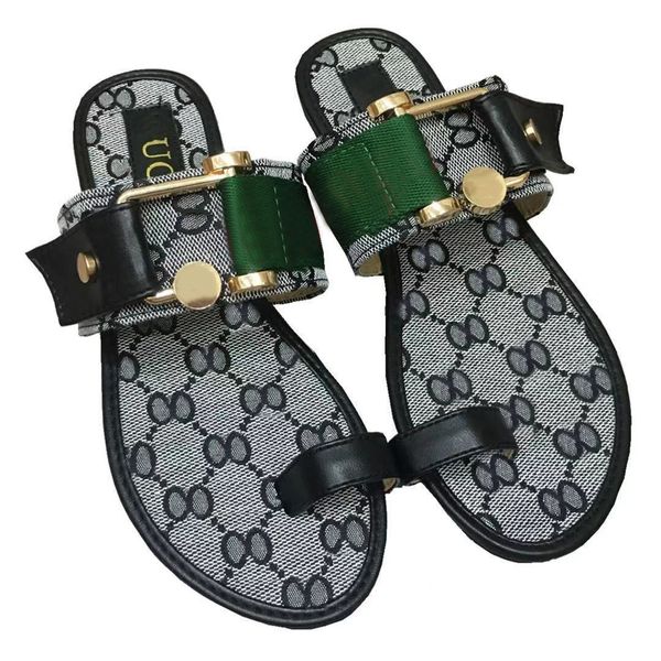 

italy beach slippers classic flat heel summer designer fashion flops leather lady slides women shoes l bath ladies sandals size 35-42, Black