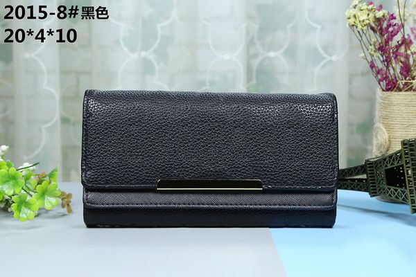 Designer de luxo Mens Mulheres Carteira de Couro Titulares de Cartões Sacos Metal Lychee Padrão Botão Embossing Flor Hasp Cartões de Crédito Moeda Bolsa Bolsa Carteiras 2015-8