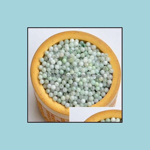 

6mm loose beads little charms pendant natural pure clear burmese jade bead diy jewelry for necklaces/bracelets drop delivery 2021 iwpte, Black