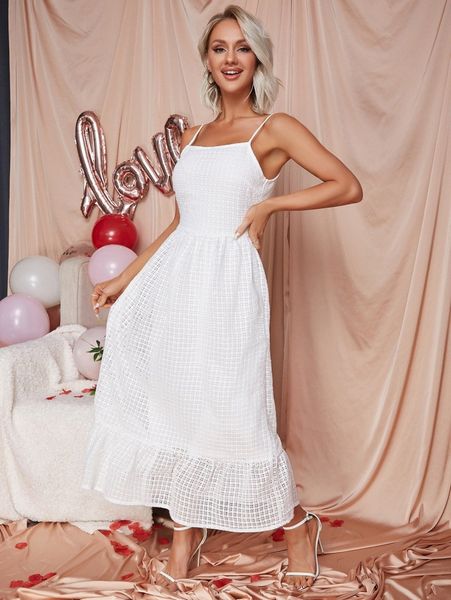 

eilly bazar ruffle hem cami dress 52we#, Black;gray
