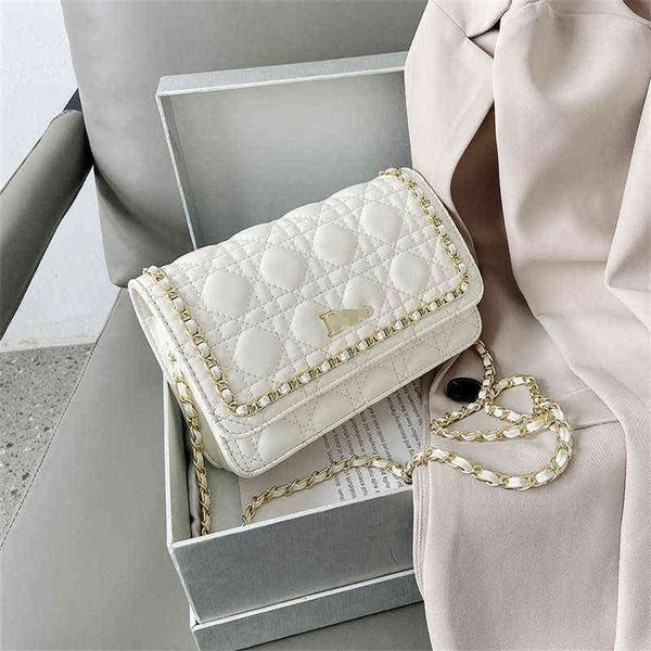 

and summer one manual chain female rhombic lattice embroidery thread texture small messenger 62% off store wholesale