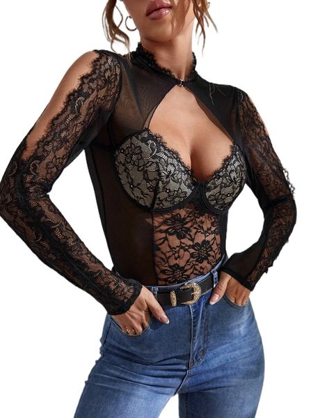 

lace insert cut out p63b#, White