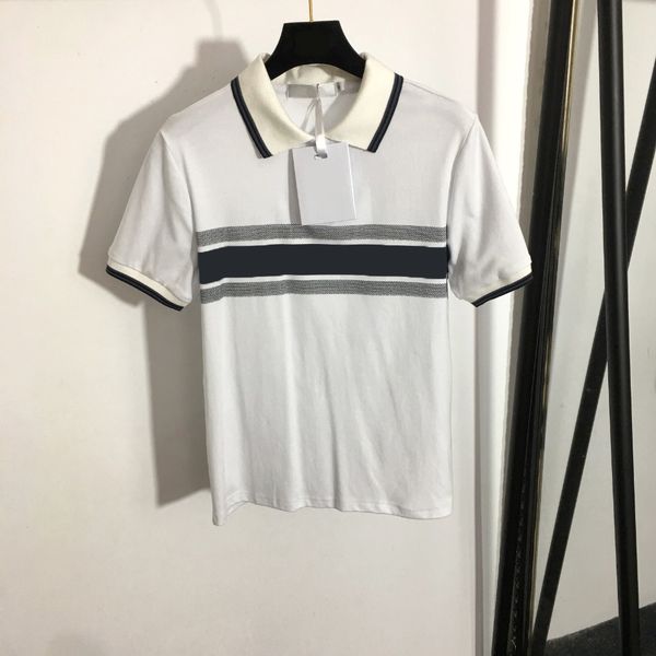 

classic label neck t shirt cotton short sleeve tees women summer cotton tee for holiday, White