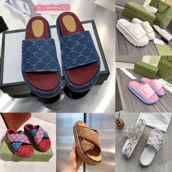

2022 designer womens g sandals mens slippers slide flip flops luxury flat thick bottom embroidery printed jelly rubber leather women dress s, Black