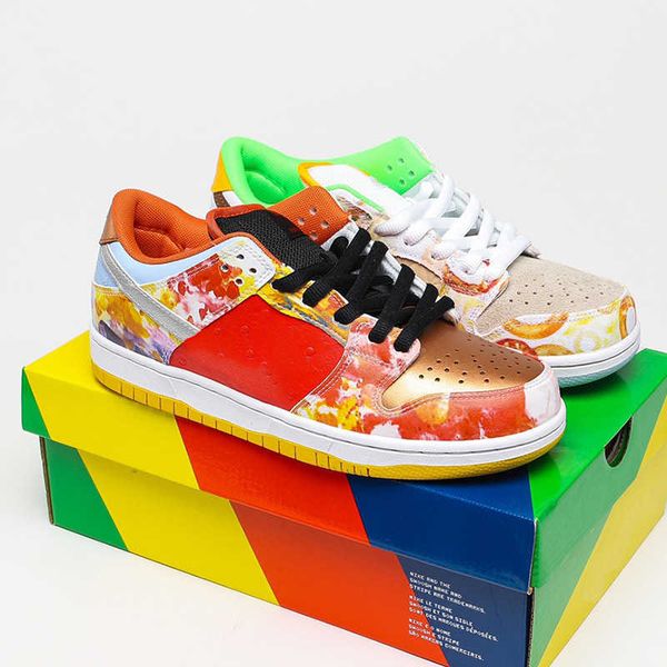 

men women tie-dye og low gray basketball shoes luxury designer slides boys and girls running skateboard casual limited edition, Black