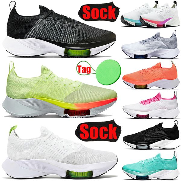 

with sock tag zoom tempo next% fly knit running shoes pegasus for mens womens zoomx type pure platinum barely volt oreo men trainers sports