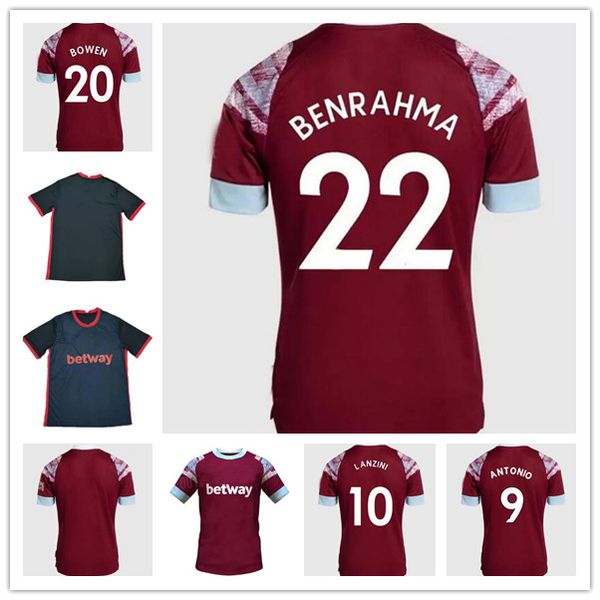 

21 22 23 west hams bowen rice soccer jerseys united benrahma lanzini antonio yarmolenko noble fornals dawson vlasic soucek 2022 jersey footb, Black;yellow