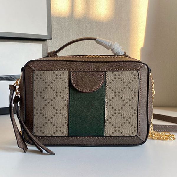 

chains trunk tote bag crossbody camera bag women handbag purse patchwork leather men postman shoulder bags zipper hardware fashion letter re