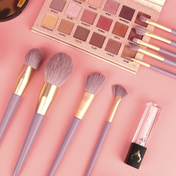 

9pcs makeup brushes tool set cosmetic powder eye shadow foundation blush blending beauty make up brush maquiagem nylon wool 220722