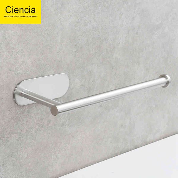 

paper towel holders 304 stainless steel bathroom non perforated towel rod bath hanging toilet extended rack roll paper xxfe