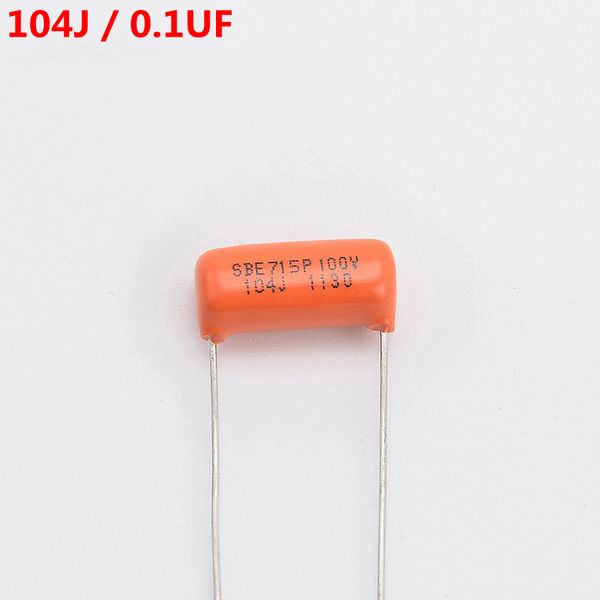 

orange tone capacitor sbe715p 104j 0.1uf 100v electric guitar bass cap