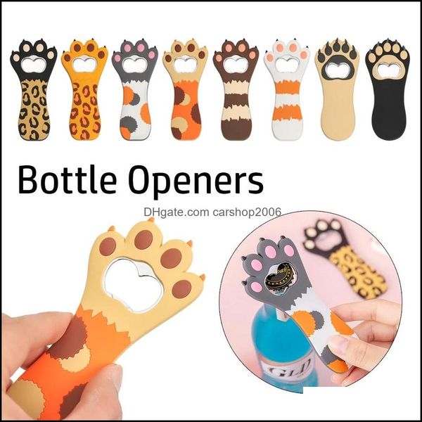 Apriscatole Utensili da cucina Cucina Sala da pranzo Bar Casa Giardino Sile Cat Claw Design Soda Beer Bottle Cap Opener Mtifunction Cartoon F Dwn