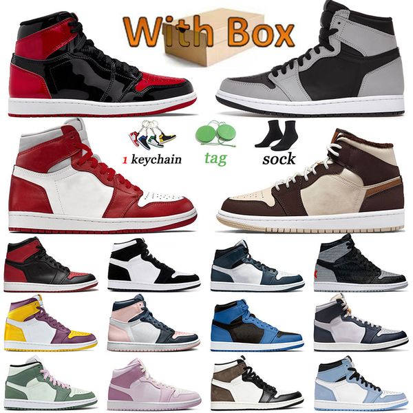 

classic 1 basketball shoes jumpman bred patent 1s sneakers sports cream dark chocolate mid armory navy rebellionaire georgetown mens womens