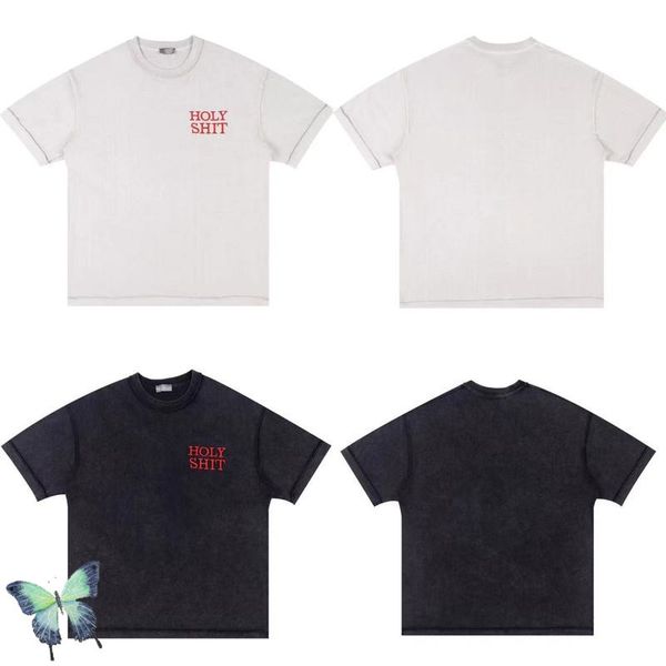 

red embroidery oversize vintage do old men fashion casual t-shirt 220707, White;black