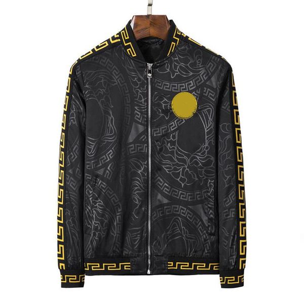 

designer men's jacket red lettered printing windproof water proof casual coat #902, Black;brown