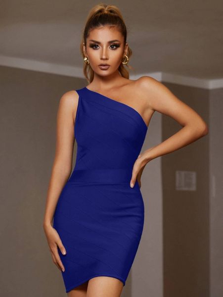 

adyce one shoulder bandage dress i3so#, Black;gray