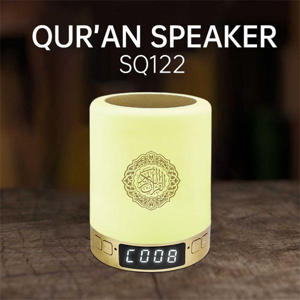 DIY VEILEUSE CORANIQUE AZAN BLUETOOTH DINKER DICKER Беспроводная портативная лампа Светодиодный ночной свет Исламский детский подарок MP3 Coran Player Player