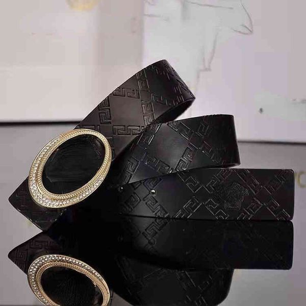 Брендовый дизайнерский ремень Beauty Scalp мужской кожаный гладкий узор с пряжкой перфорированный повседневный корейский Медуза Модные молодежные брюки