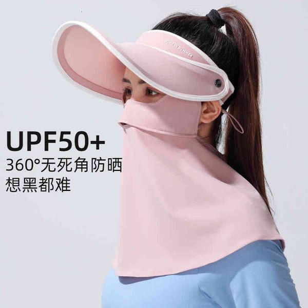 

hats []sunscreen women's summer anti ultraviolet empty sun neck cover face large brim sunshade, Blue;gray