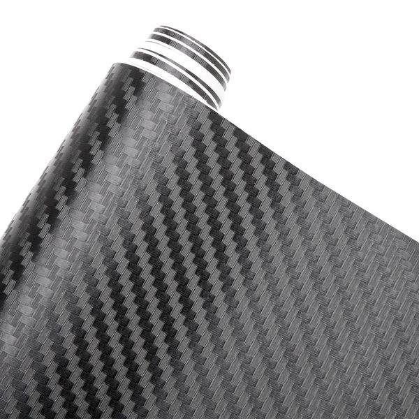 

30cmx127cm 3d carbon fiber vinyl car wrap sheet roll film car stickers and decals motorcycle car styling accessories automobiles