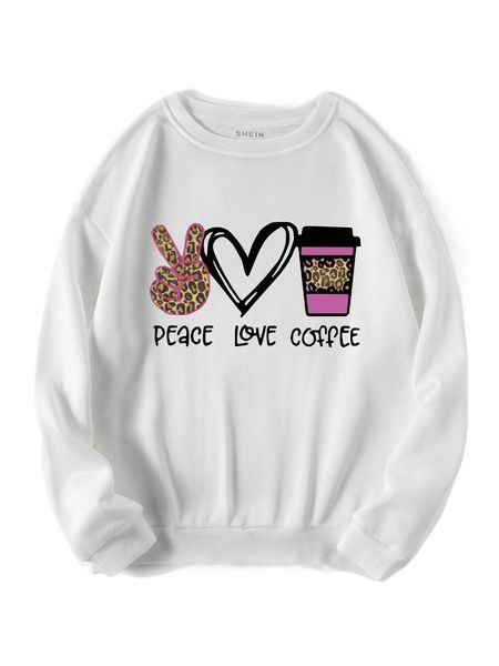 

heart & letter graphic thermal pullover o04r#, Black