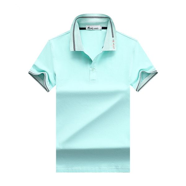 

french brand crocodile man polo shirt summer business leisure cotton loose half sleeve embroidered lapel paul men's short sleeve t-shir, White;black