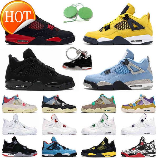 

jumpman 4 black cat shoe basketball shoes men women 4s red thunder white oreo university blue mens trainer