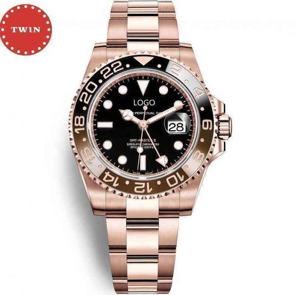 

rolesx uxury watch date gmt luxury diver super watch 126715blro gmf factory 904l steel eta 3285 movement for men master watchwatches, Slivery;brown