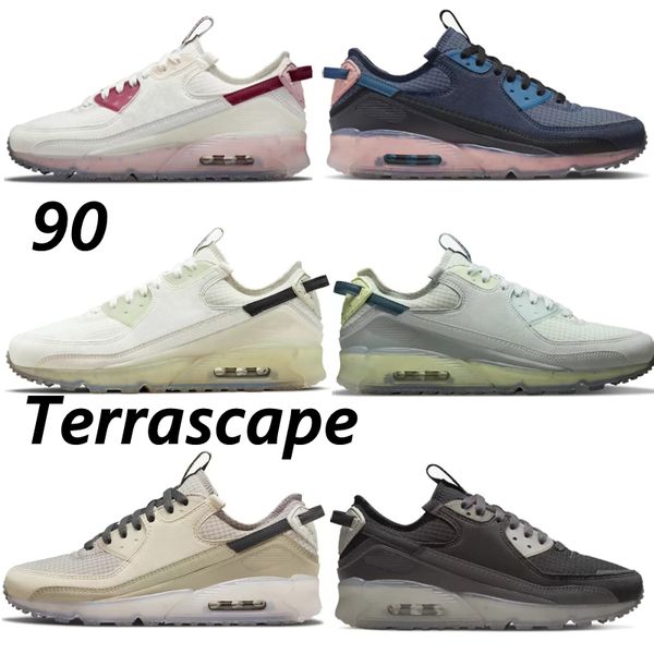 

2022 90 terrascape mens running shoes sail haze black lime ice light bone fuel orange grey teal obsidian male sport sneakers trainers us 7-1