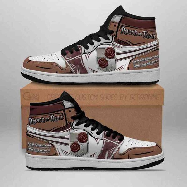 

garrison regiment sneakers attack on titan anime, Black
