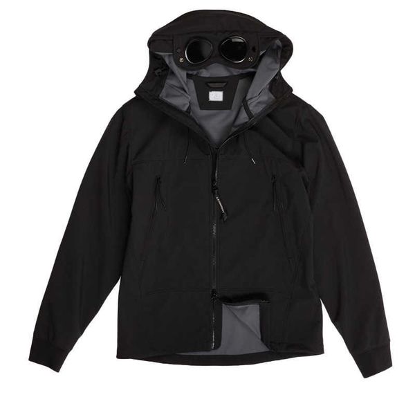 

fashion sports windbreaker jackets keep warm outdoor shell goggle hood jacket, Black;brown