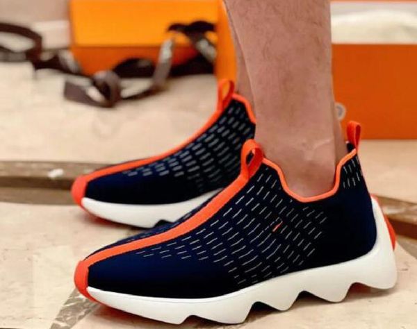 

high sneakers designer eclair knit white luxury slip-on shoe men light weight canvas sports shoe technical rubber sole, Black